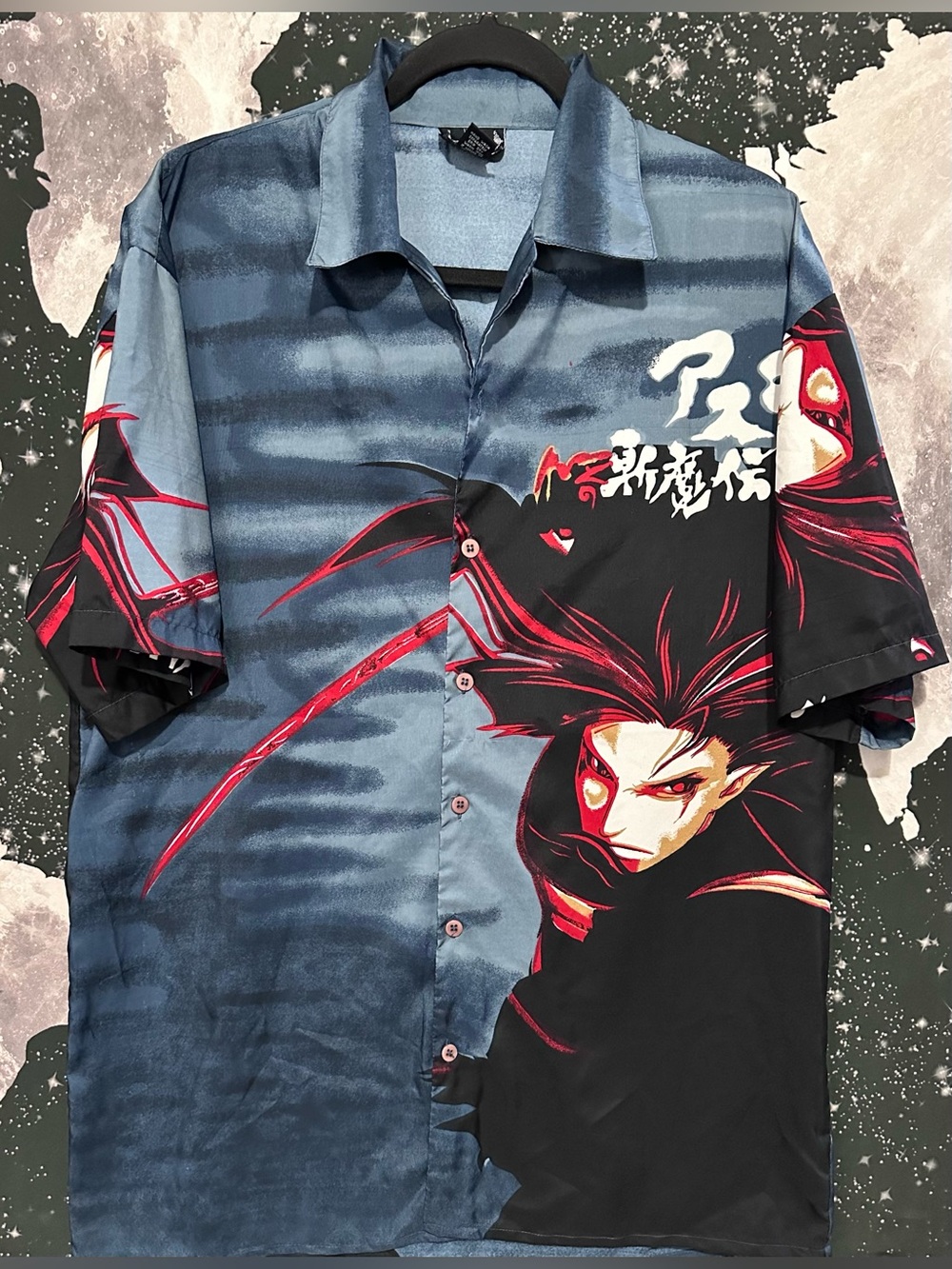 Notorius-X Anime Graphic Style Button Shirt